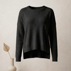 Sweter krótki czarny