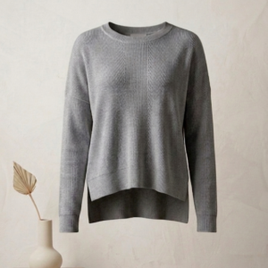 Sweter krótki siwy